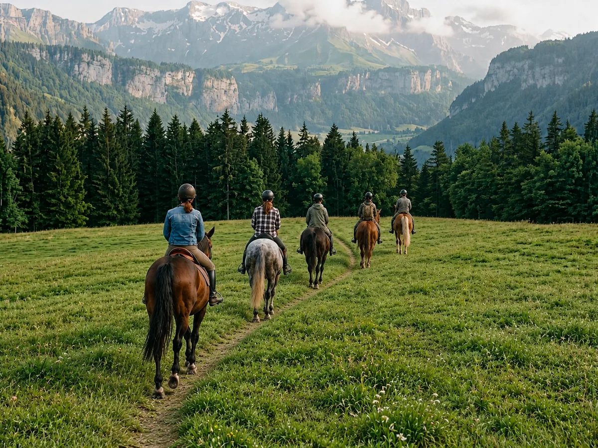 Balade à cheval en Savoie, autour de Notre-Dame-des-Millières